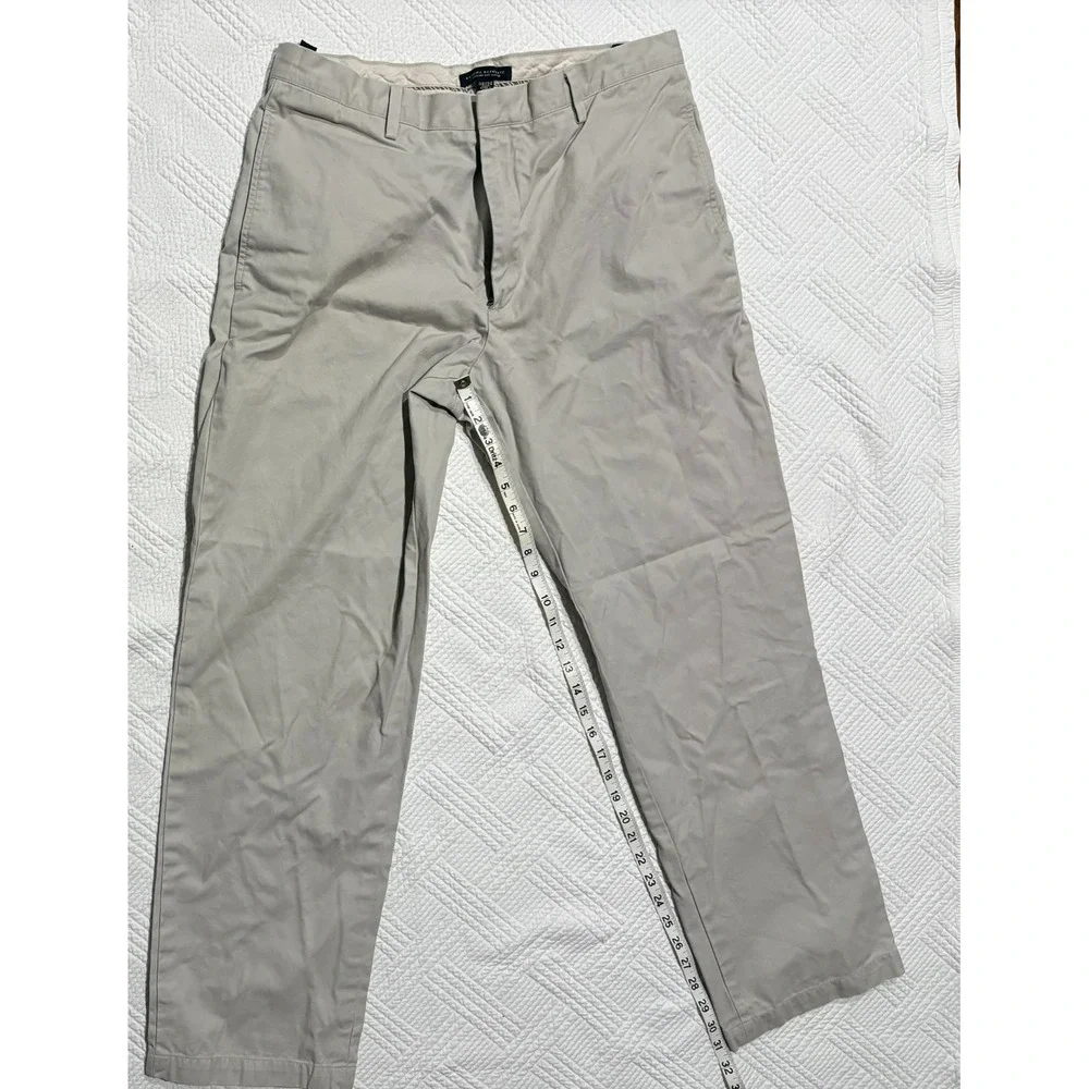 Banana Republic Men's Straight Fit Gavin Pants Khaki 36x32 Tan Preppy Chinos